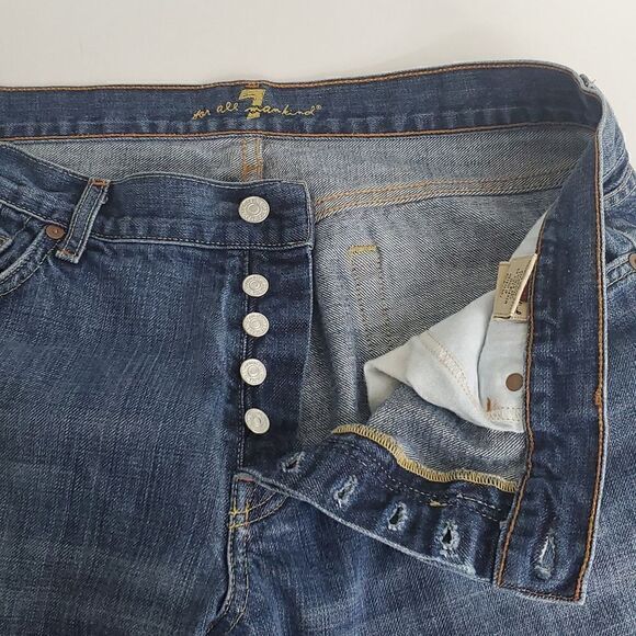 7 for All Mankind Men's Button Fly Relaxed Jeans Size 36 - Picture 4 of 8